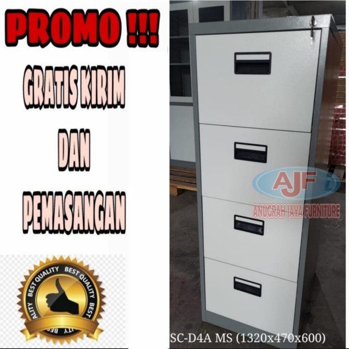 

Filling Cabinet 4 Laci Filing Cabinet Stell Coating Grey