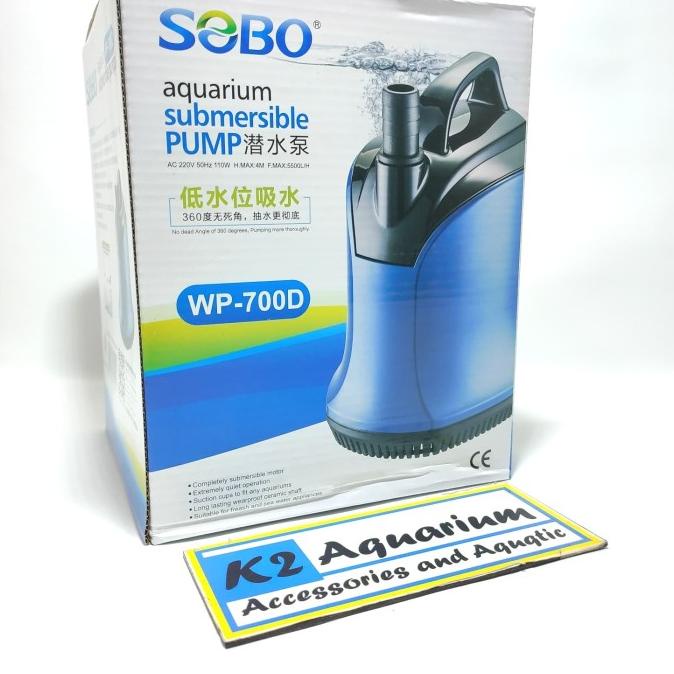 Hemat Listrik Sobo 700D Pompa Air Celup Kolam Ikan Koi Vertikal Filter