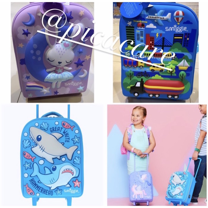 Smiggle Trolley Teeny Tiny Unicorn Shark Whale Tas Koper Anak Original new