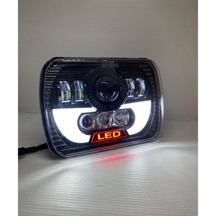 Lampu Daymaker Led Kotak 7inch Jeep Katana Feroza L300 - Headlamp Daymaker Kotak