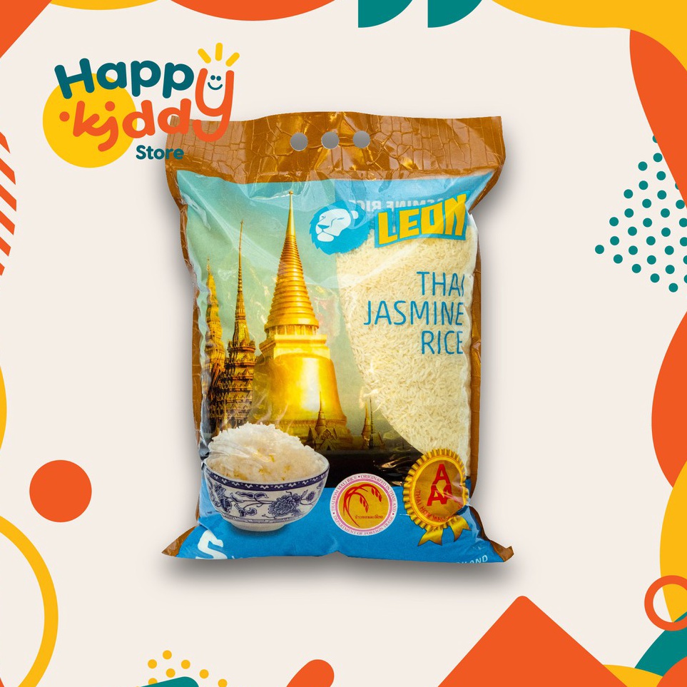 

Stok terbaru Beras Jasmine Long Grain Premium LEON Pulen dan Wangi ORI Thailand