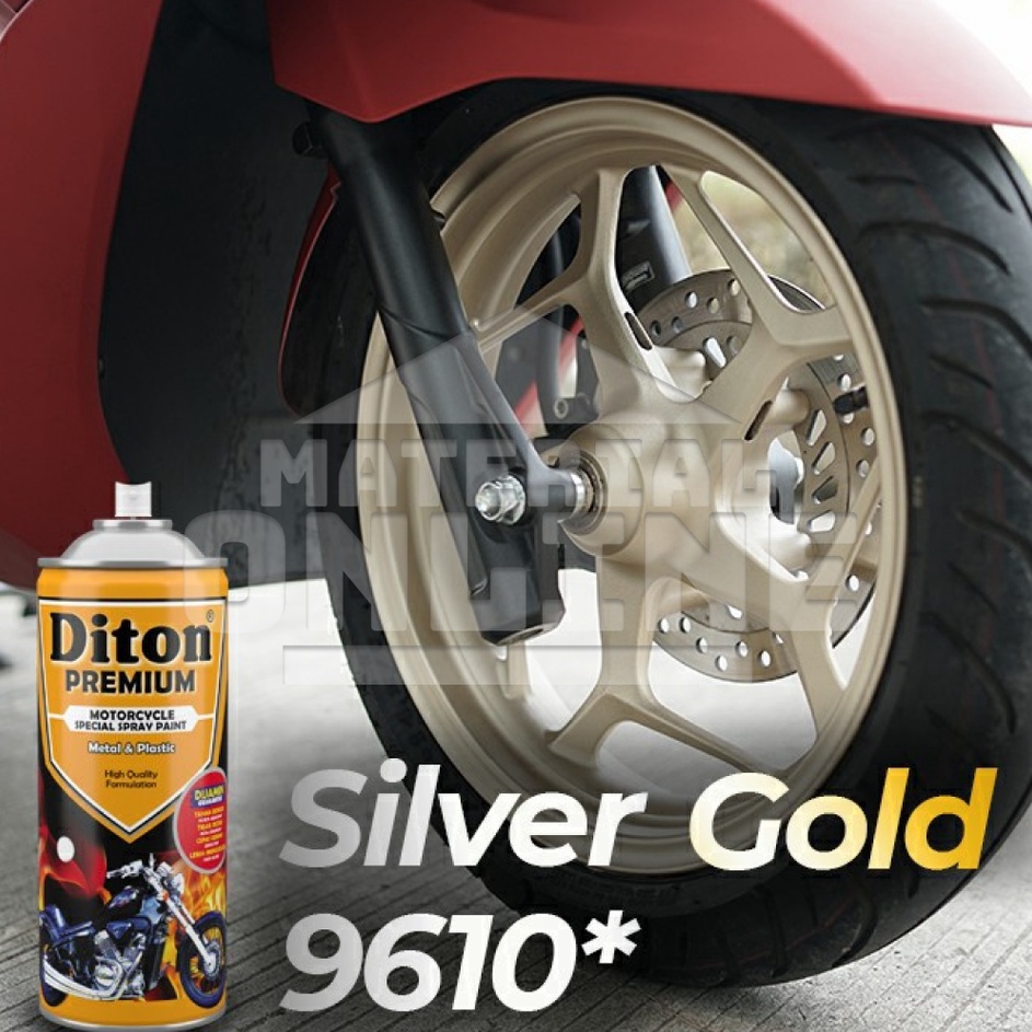 ❤[PROMO ⚡ALE]❤ Pilox DITON PREMIUM SILVER GOLD Cat GOLD Velg Colours 9610* Bkn Samurai