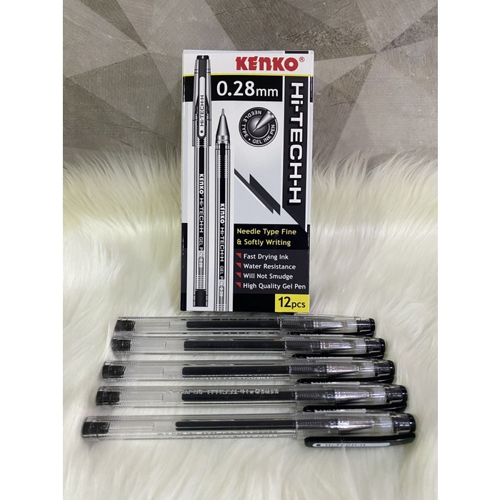 

Terlaris Kenko Pen Hi-Tech-H 0.28Mm Pulpen Hitech Gel - Hitam