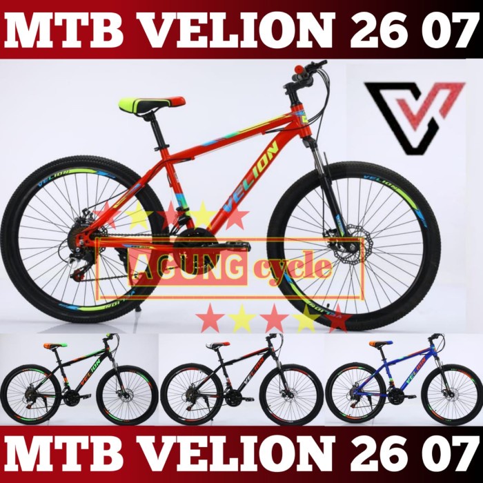 Terlaris Sepeda Gunung Mtb Velion 26 Inch 21 Speed Cakram