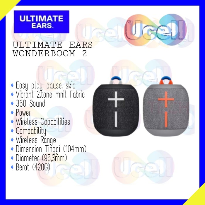 Best Seller Ultimate Ears Wonderboom 2 Bluetooth Speaker - Original