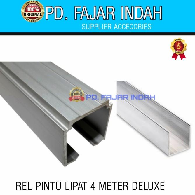 Rel Pintu Lipat Atas Bawah 4 Meter Deluxe Rel Lipat Tebal Spek Dekson
