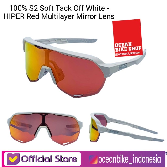 Terlaris Kacamata S2 100% Original Soft Tack Off White - Hyper Red Multilayer