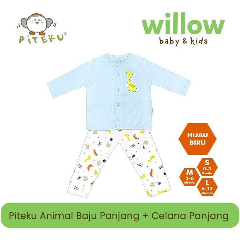 Pakaian Bayi - Piteku Animal Baju Panjang Bis+Celana Panjang Bis