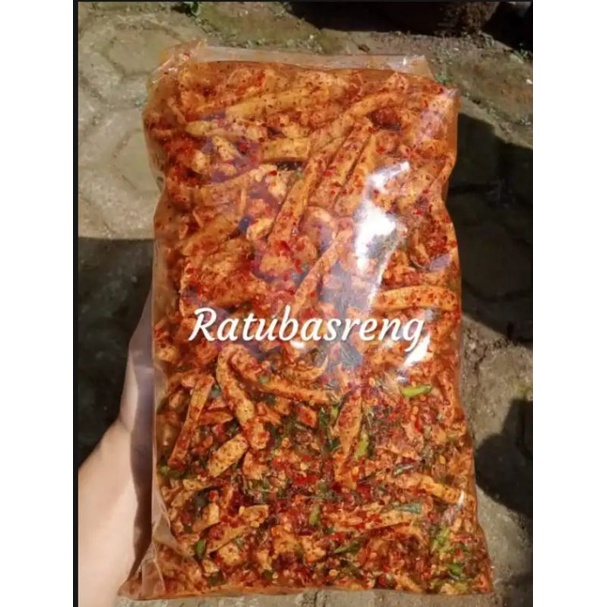 

Basreng 1 kg cikruh pedas ekstra daun jeruk