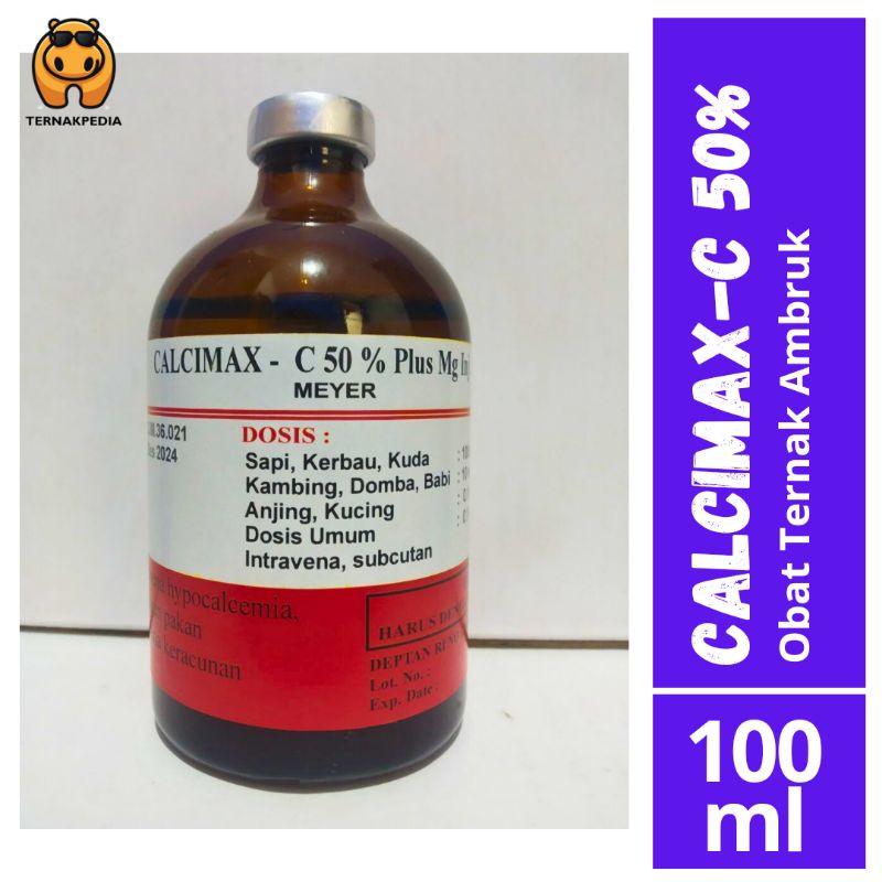 Calcimax-C 50% 100 ml - Obat Sapi Ambruk