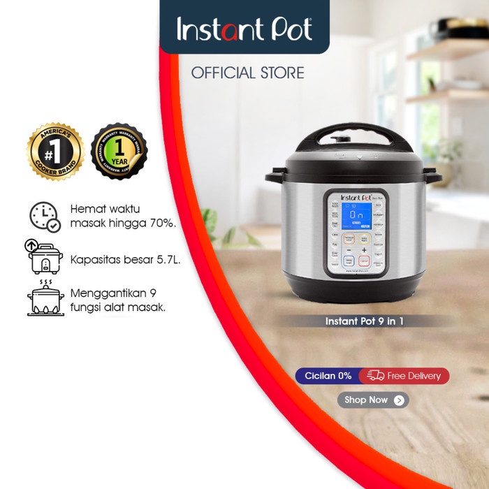 Bestseller Instant Pot Duo Plus 9-In-1 Smart Multi Cooker Alat Masak Serbaguna