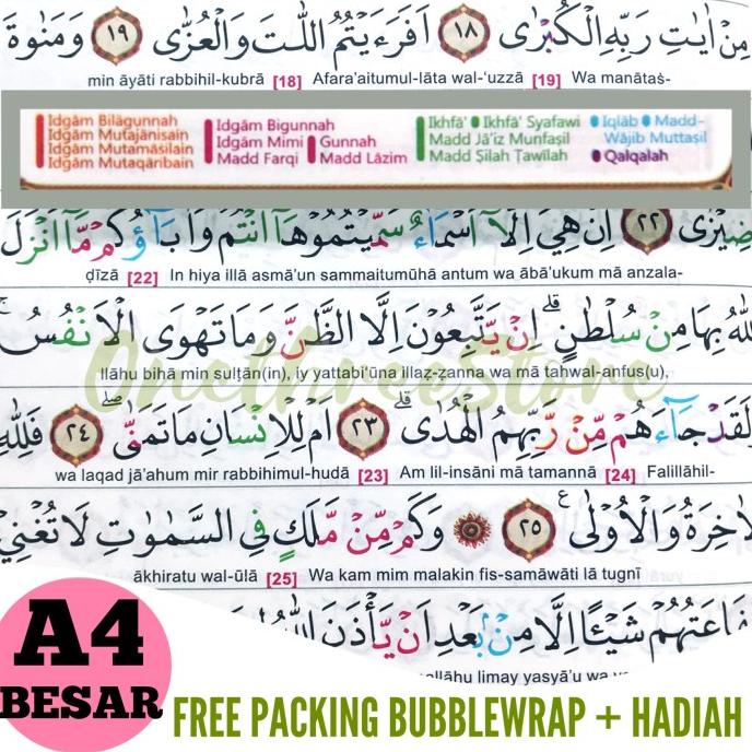 Siap COD AlQuran Besar A4 LATIN PEMULA MUDAH BACA Al Quran Terjemahan latin