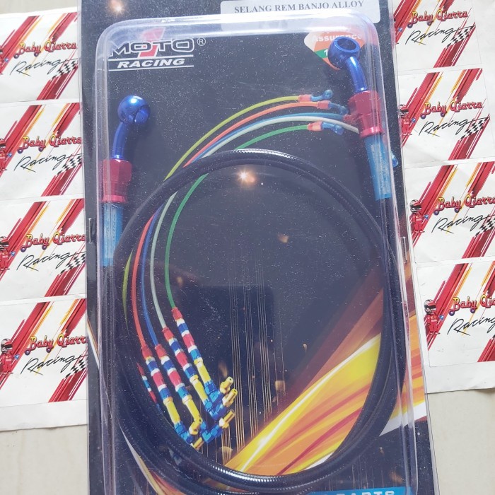 Kode Br05 Selang Slang Rem Banjo Alloy 90 Cm Universal Black Hitam Moto1 Moto 1