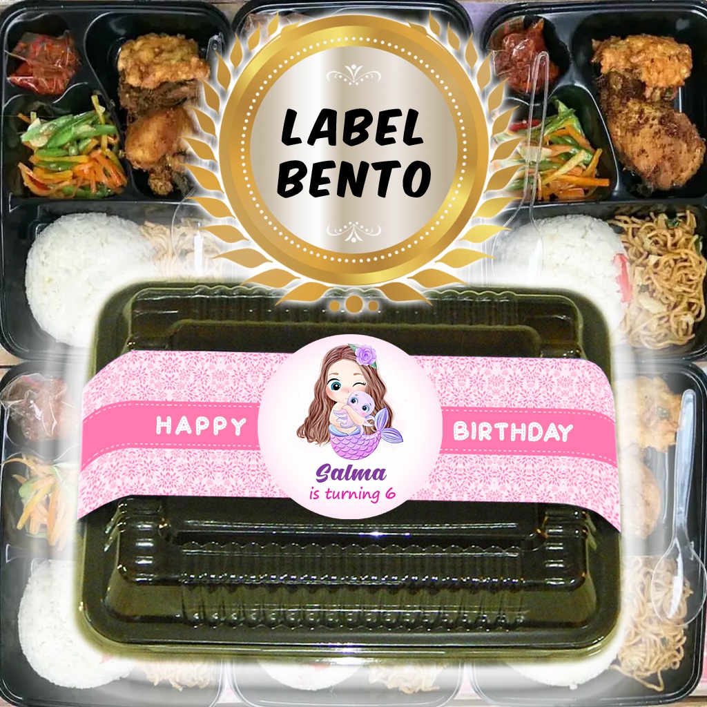 

MERMAID 1-18 - LABEL BENTO / LABEL AQIQAH / LABEL NASI BENTO ULTAH ULANG TAHUN