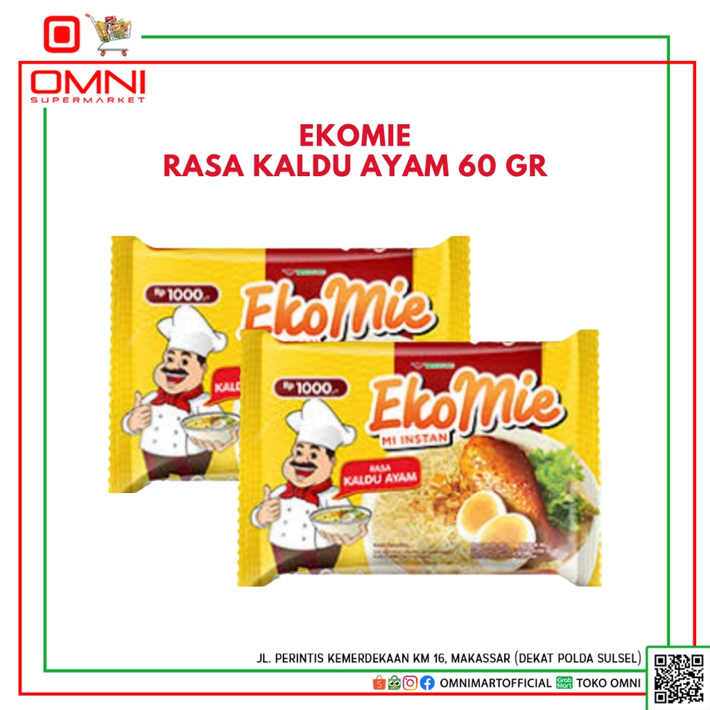 

Mie Instant Ekomie Kaldu Ayam 60 Gr