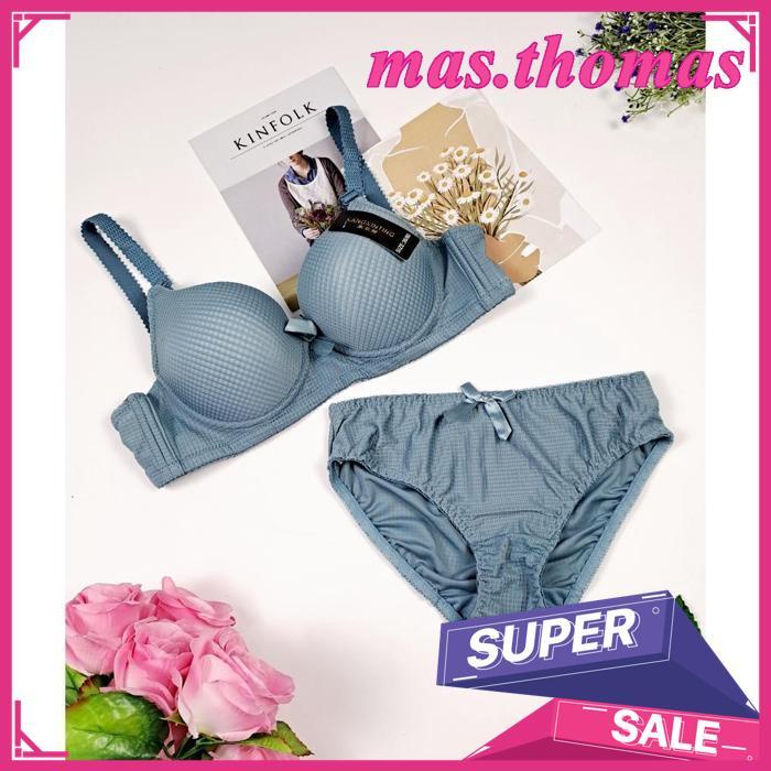 Bra Bh Set Kally 2203 Polos Pakaian Dalam Berkawat Full Cup Busa Sedang Kait 3 Daleman Underwear Wan