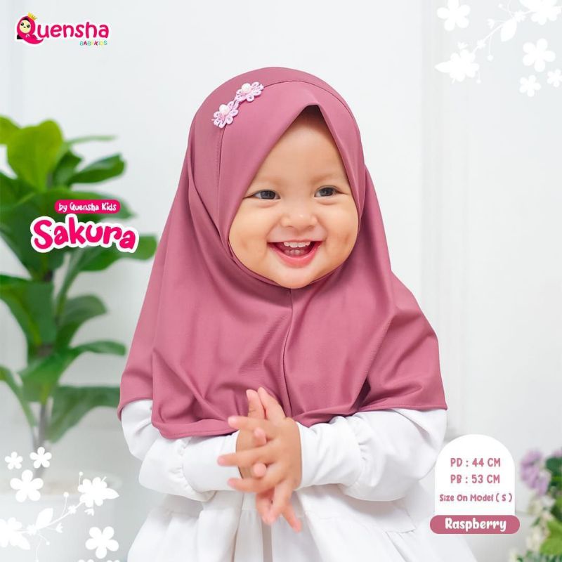HIJAB DAGU SAKURA BY QUENSHA HIJAB ANAK | READY STOCK