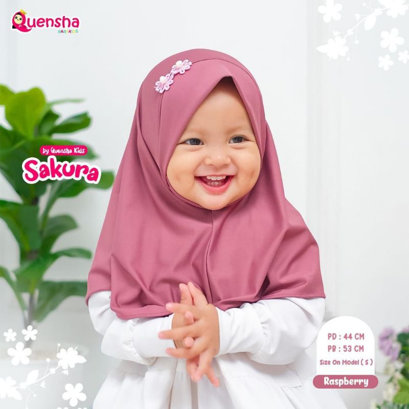 sakura Hijab by Quensha ready stock