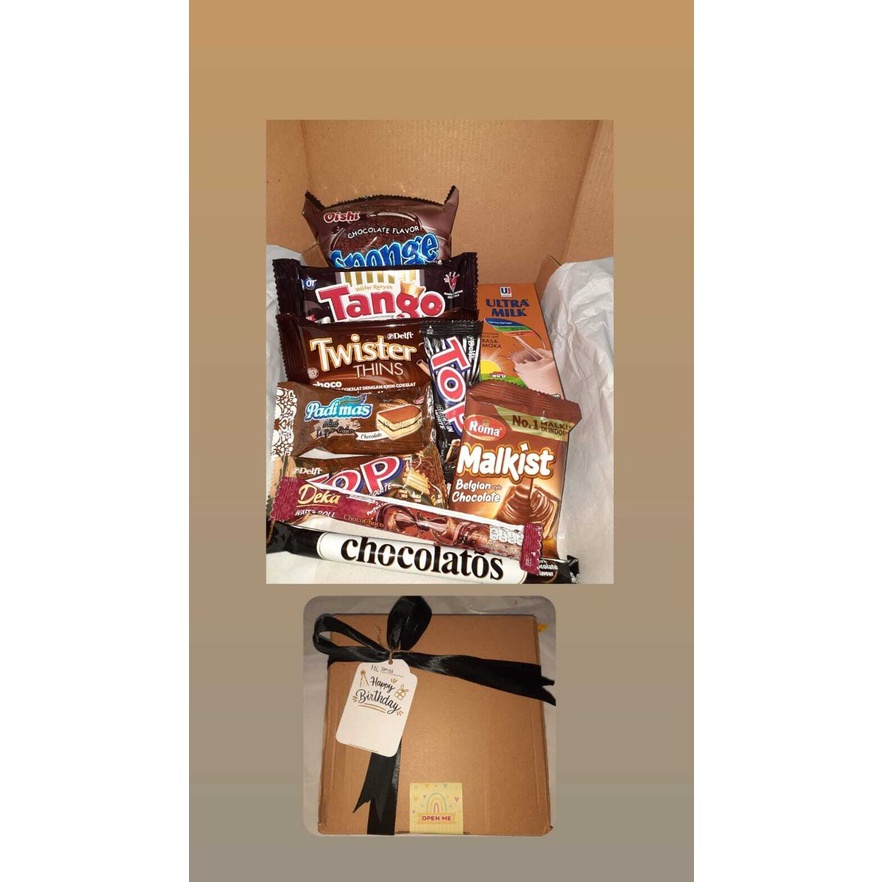 

Stock banyak SNACKBOX / Giftbox snack / Hampers Snack / Kado Wisuda / Kado Sidang / Kado Ulang Tahun 70S