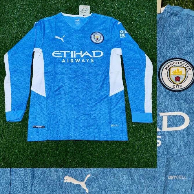 JERSEY BOLA CITY HOME LONGSLEEVE 2021/2022 GRADE ORI IMPORT