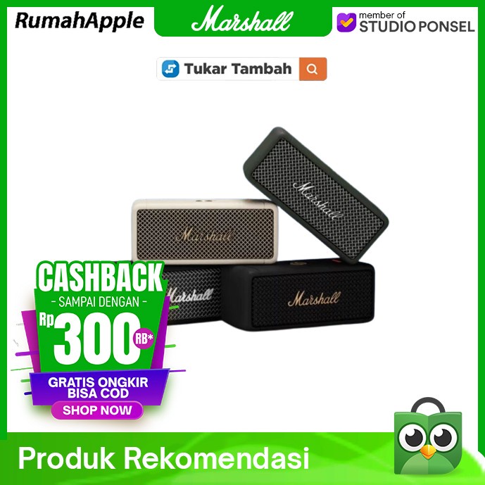 Marshall Emberton Portable Bluetooth Speaker / Wireless Speaker