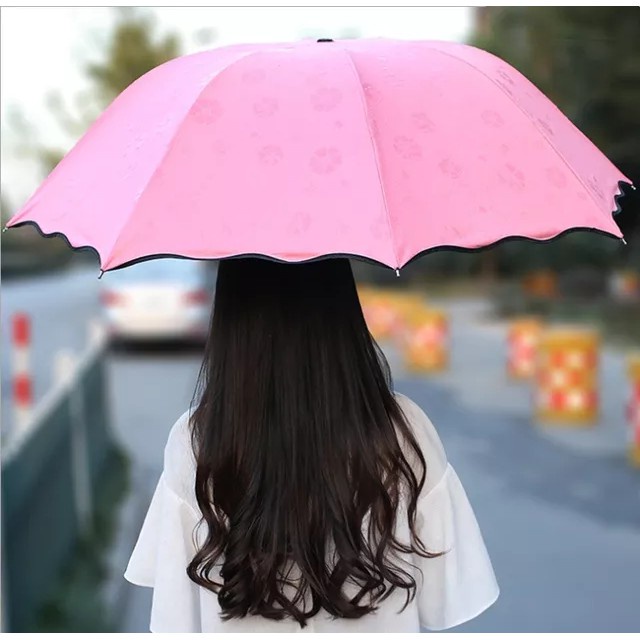 Payung Lipat 3D 3 Dimensi Magic Umbrella Payung Ajaib Timbul Motif Berubah Warna Motif Anti UV Lapis