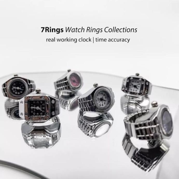 Jam Jari Tangan Cincin Jam Unik Pria Wanita Jam Cincin Analog Hidup