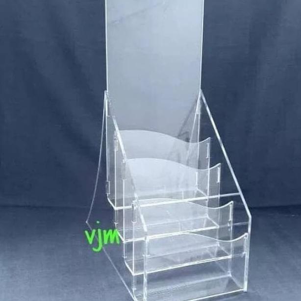 

Grosir Tempat Brosur Akrilik Uk Folio:3 4Susun, Brosur Holder Acrylic , Tempat Leafleat Msx
