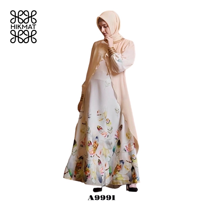 SALE 15% - ABAYA HIKMAT FASHION ORIGINAL A9991