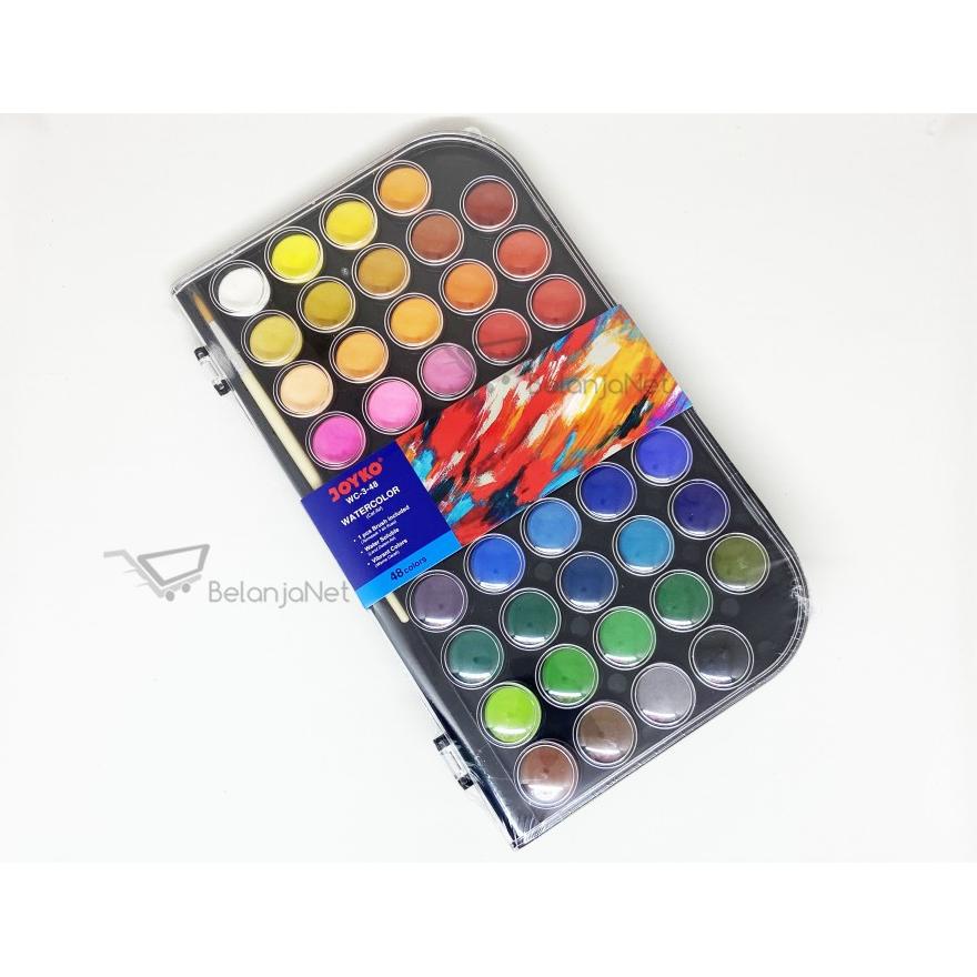 

Populer Cat Air Watercolor Cake Joyko 48 Warna Wc-3-48 Wxy
