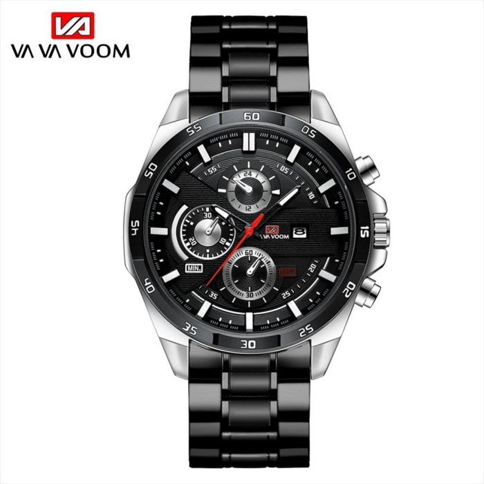 FLASH SALE JAM TANGAN PRIA VAVA VOOM 216 VAVAVOOM TAHAN AIR STAINLEES STEEL TERLARIS