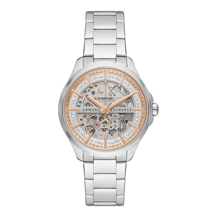 PROMO JAM TANGAN WANITA ARMANI EXCHANGE AX5261 AUTOMATIC LADIES SKELETON SI TERBARU