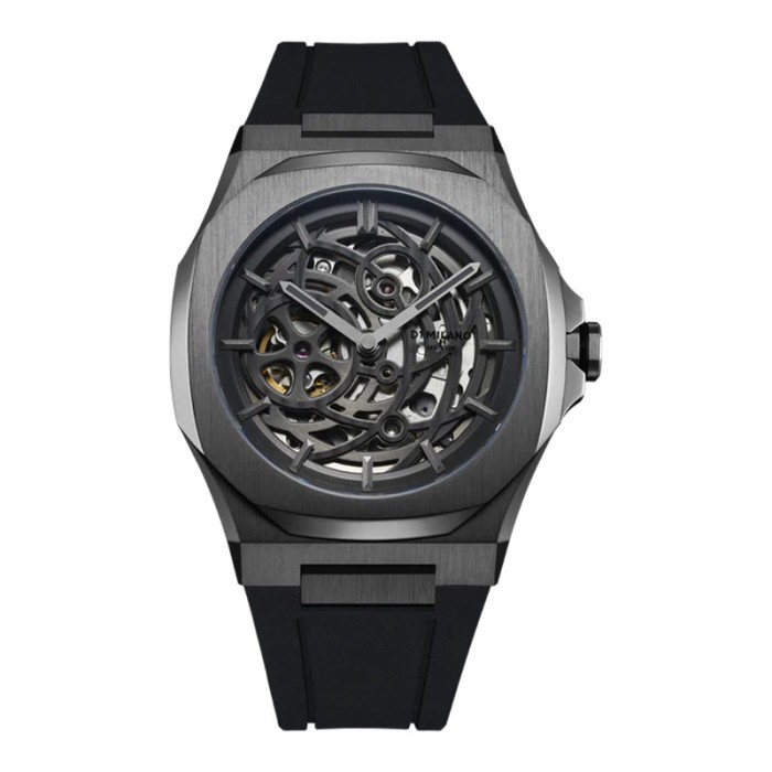 MUST HAVE JAM TANGAN PRIA D1 MILANO MECHANICAL D1-SKRJ11 SKELETON DIAL BLACK RU TERBARU