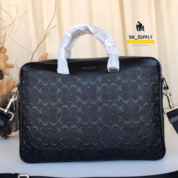 TAS COACH MEN'S LARGE BRIEFCASE HANDBAG SHOULDER BAG OBLIQUE 72973