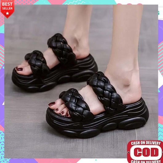 Sandal Wanita Kekinian 2023 Simple Elegan Korean Style Weges Branded Murah Cewek Bisa Cod Wedges  Me