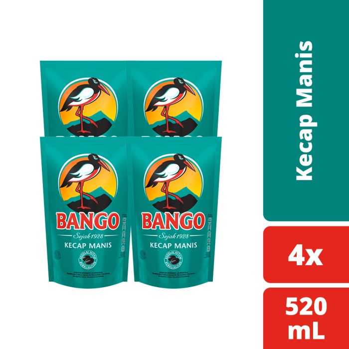 

Bango Kecap Manis Kemasan Pouch Refill 520Ml Isi 4