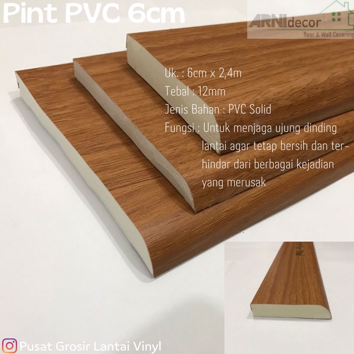 Bestseller Plin Lantai Pvc / Lis Tembok / Lis Dinding /Lis Vinyl Pvc / Lis Parket