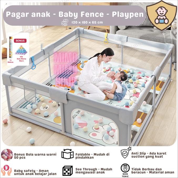 PAGAR BAYI ANAK / KOLAM TEMPAT BERMAIN MANDI BOLA - PLAYPEN PENGAMAN