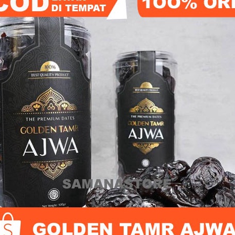 

12.12 BRANDS FESTIVAL Kurma Ajwa GOLDEN TAMR 500Gr Original Super Premium Original 100% Asli gas !!