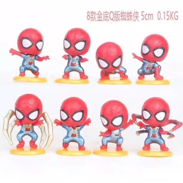 

action figure cosbaby iron spider miniatur pajangan hiasan topper kue qab03