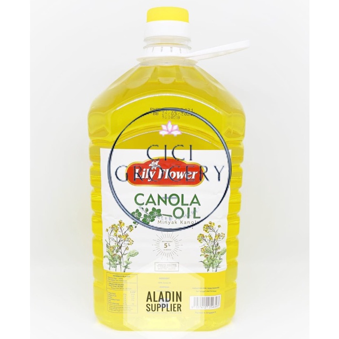 

CANOLA OIL LILY FLOWER 5 LTR - MINYAK CANOLA 5 LITER MURNI HALAL ghe02