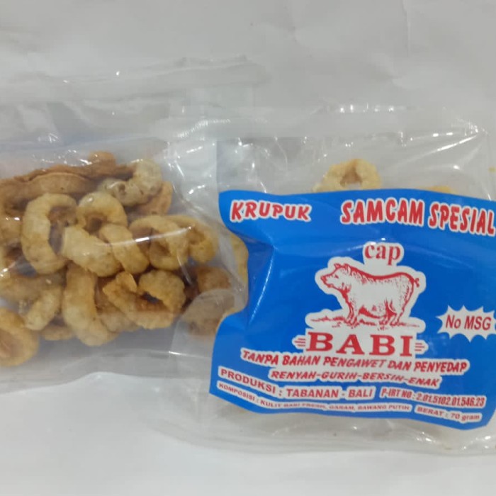 

krupuk samcan spesial cap babi khas bali 70gr hr503