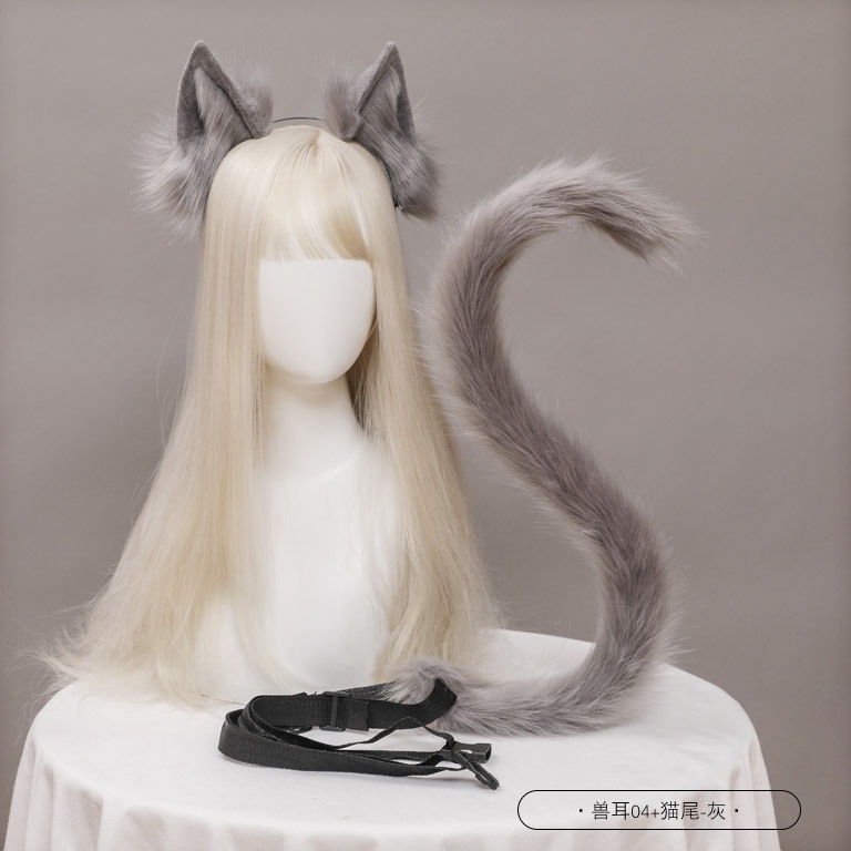 Ekstra benefit Costume Set Cosplay Cat Ear and Furry Tail 8559