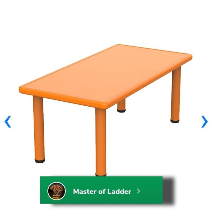 TBF MEJA PLASTIK ANAK PERSEGI PANJANG- TABLE RECTANGLE ORANGE