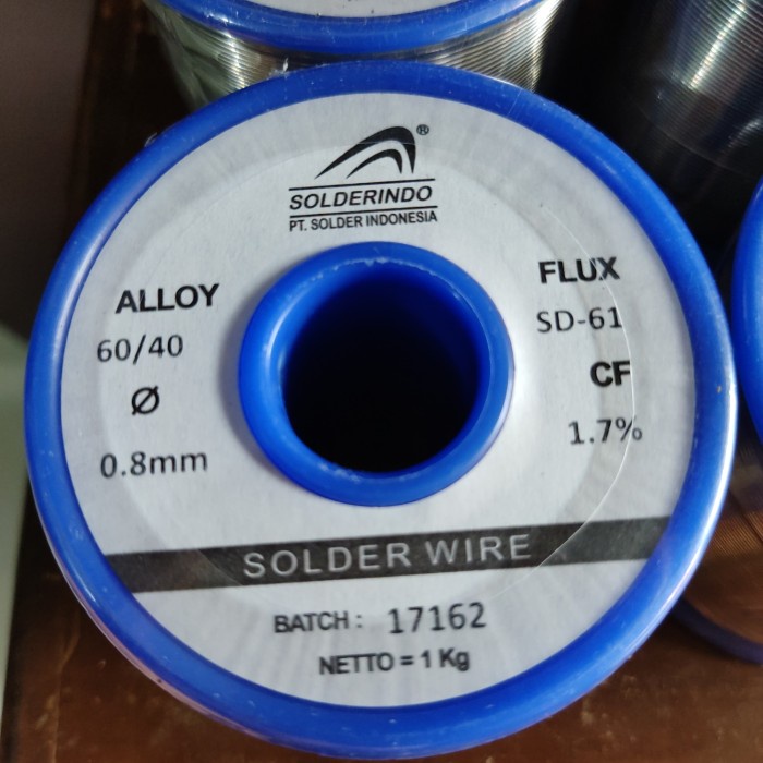Terlaris Flux Timah Solder Solderindo 60/40 0.8Mm 1Kg