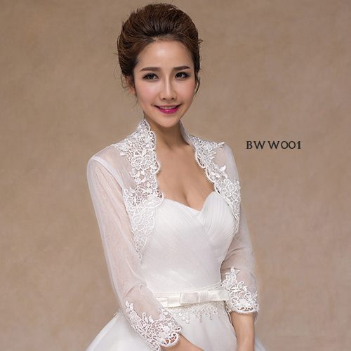 Best Seller Aksesoris Bolero Pesta Wedding Pengantin Lengan Panjang Putih-Bww 001