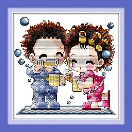 TERMURAH paket kristik cross stitch anak sikat gigi