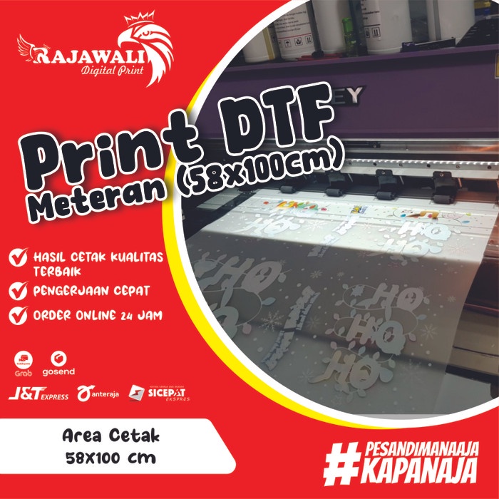 TERMURAH Print DTF Meteran / Sablon DTF Meteran / Jasa Sablon