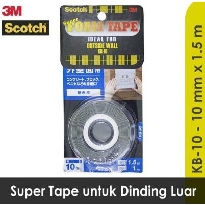 

*****] Double Tape 3M Super Strong Outside Wall Dinding Luar Scotch KB-10