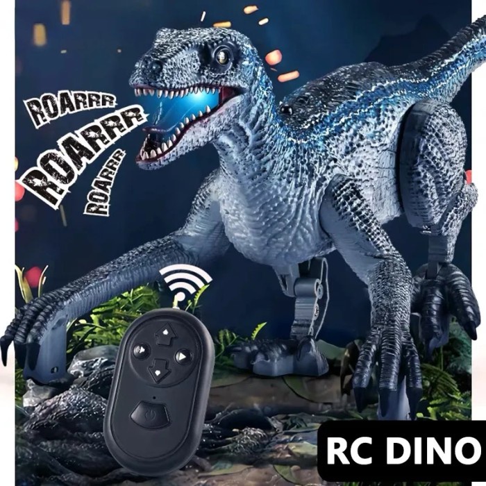 Terlaris Rc Dino / Dinosaurus Velociraptor Mainan Remote Control Robot Dinosaur